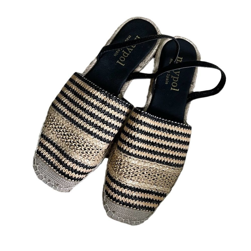 MAYPOL Woven Sling Back Espadrilles Sandals
Black Tan 40 - Picture 3 of 14